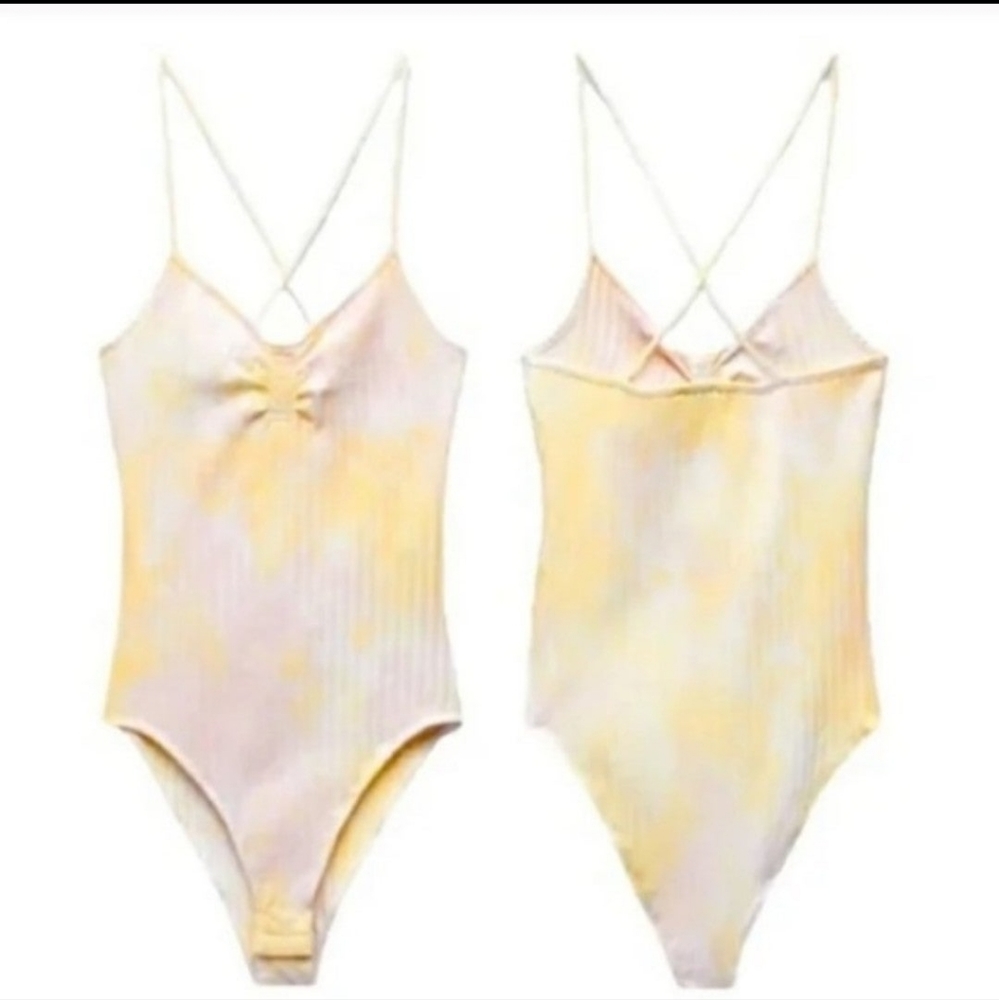 NWT! Zara Ribbed Tie Dye Bodysuit